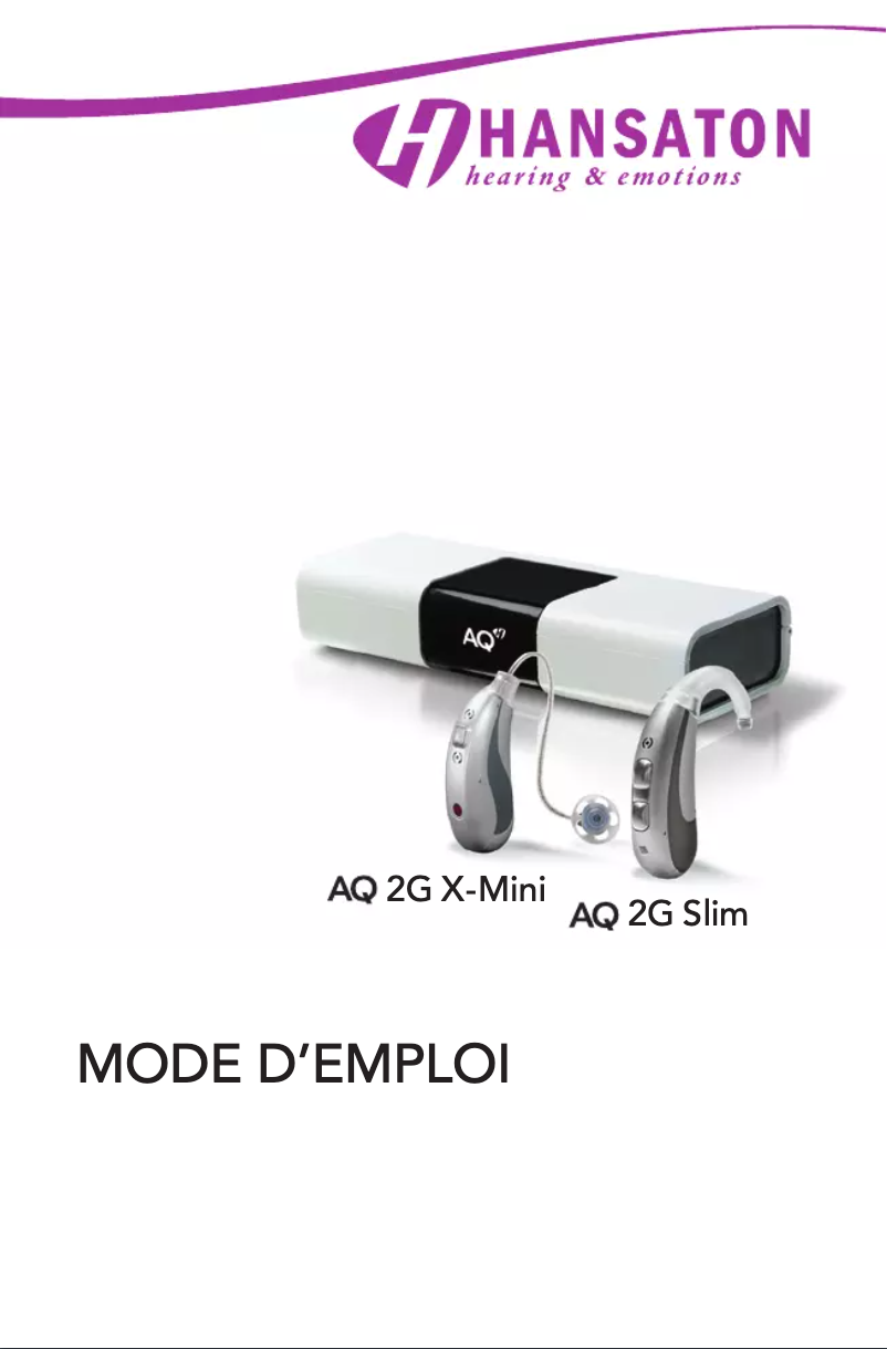 First page image of the manual for AQ 2G X-Mini