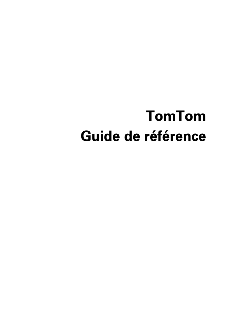 Page 1 of the manual User Manual TomTom GO 2505 TM