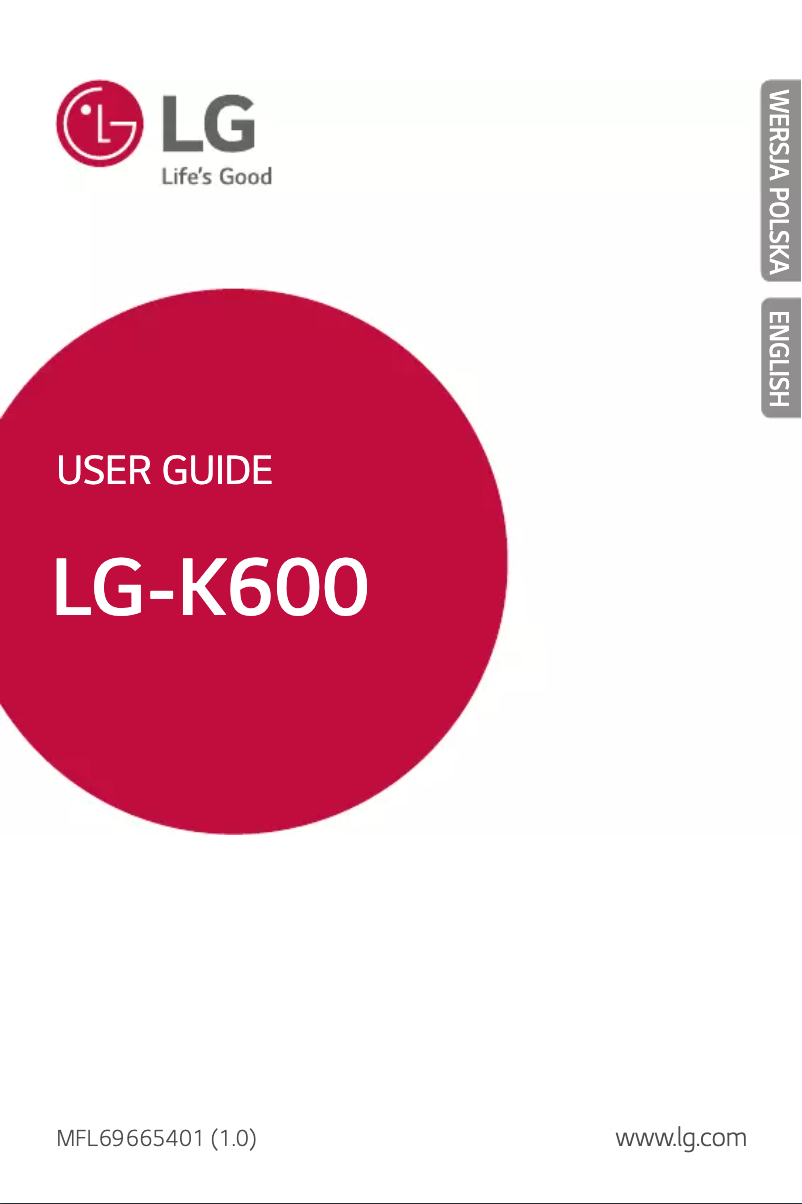 Page 1 of the manual User Manual LG X Mach