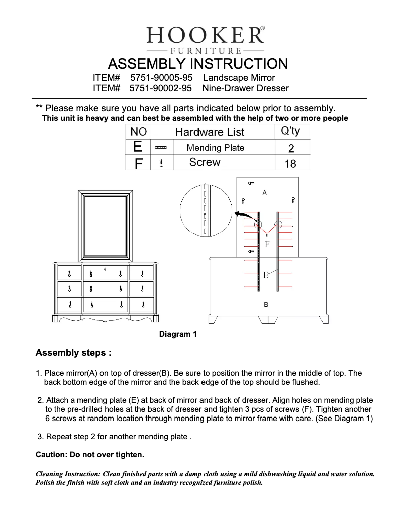 First page image of the manual for 5751-90005-95