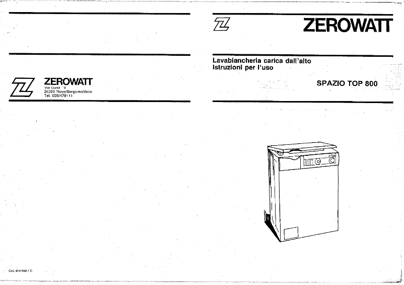 First page image of the manual for LB SP.T 800