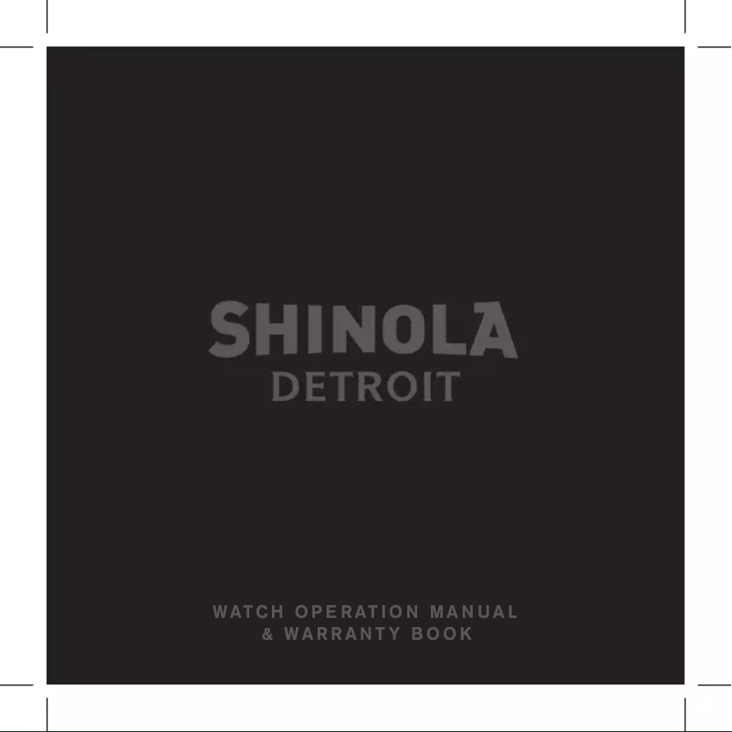 Page 1 of the manual User Manual Shinola The Birdy