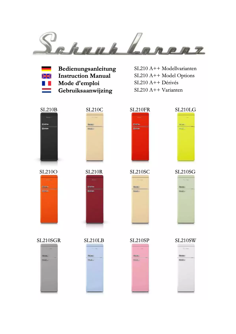 Page 1 de la notice Manuel utilisateur Schaub Lorenz SL210O