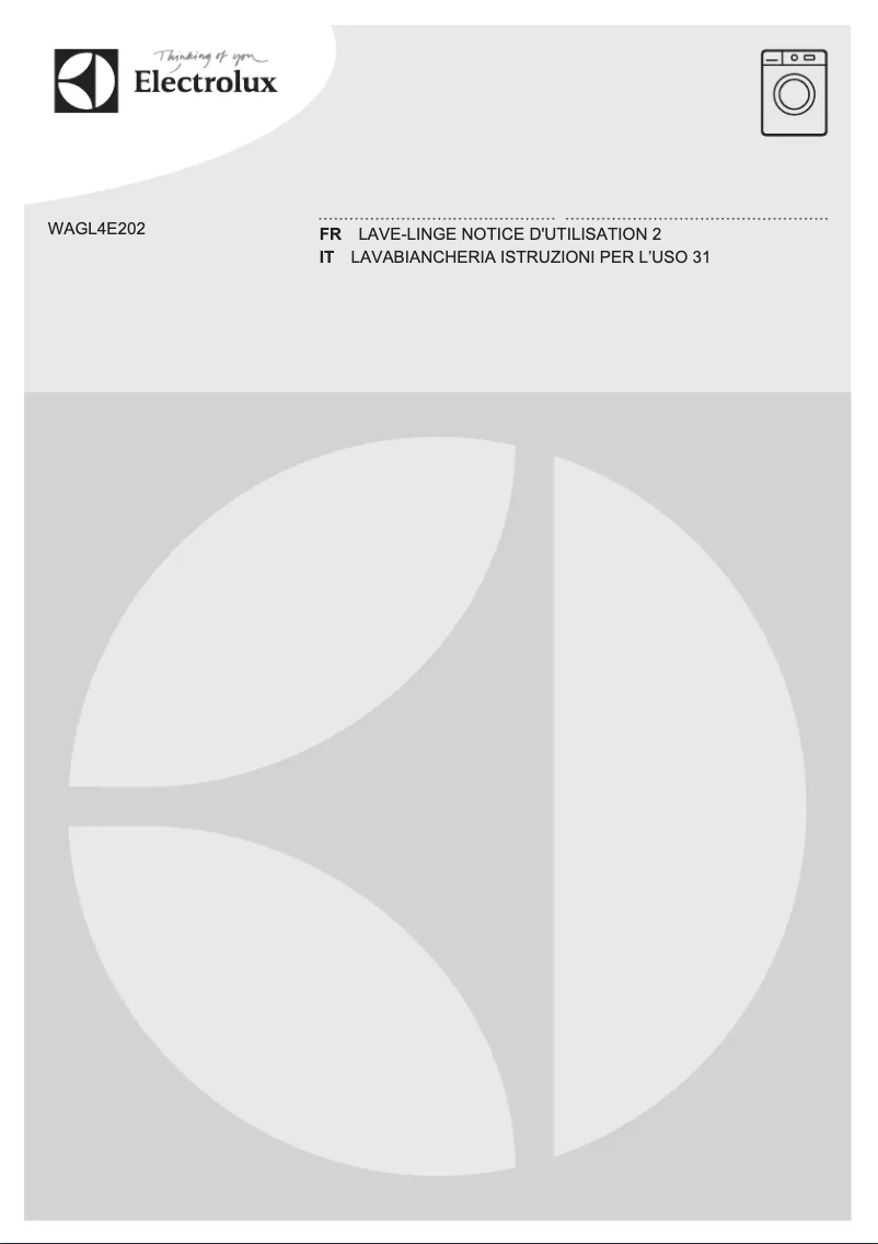 Page 1 of the manual User Manual Electrolux WAGL4E202