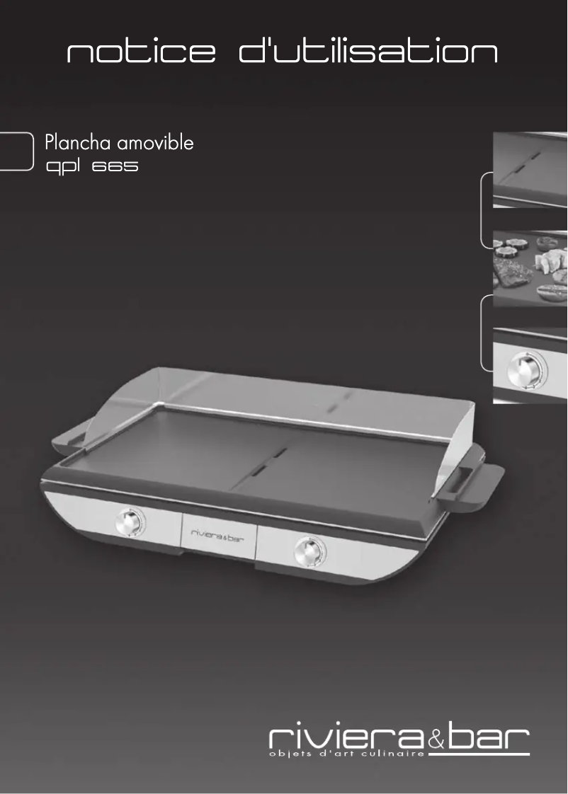 Page 1 of the manual User Manual Riviera & Bar QPL665