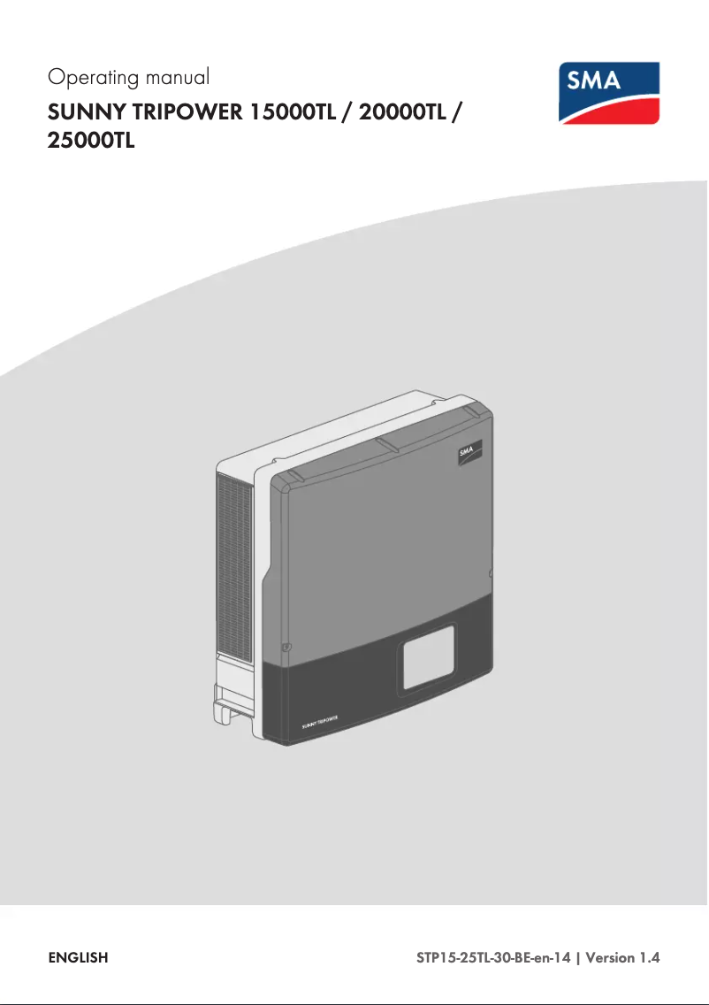 Image de la première page du manuel de l'appareil Sunny Tripower 15.000TL-30