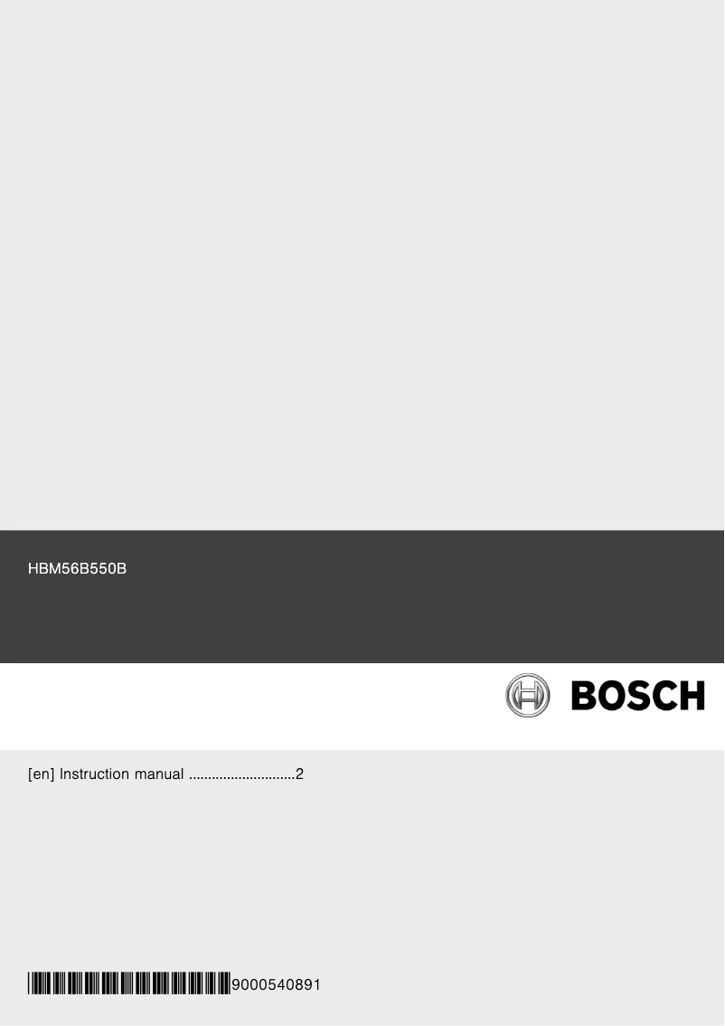 Page 1 of the manual User Manual Bosch HBM56B550B