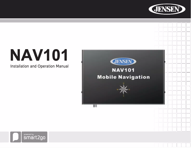 First page image of the manual for NAV101