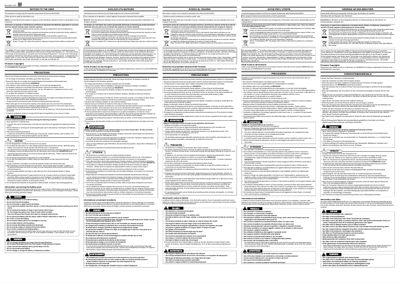 First page image of the manual for TK-3701D