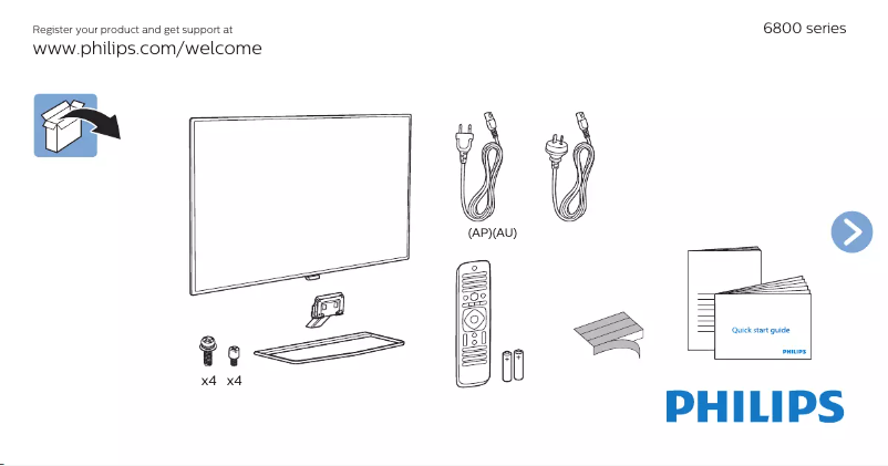 First page image of the manual for 55PUT6800