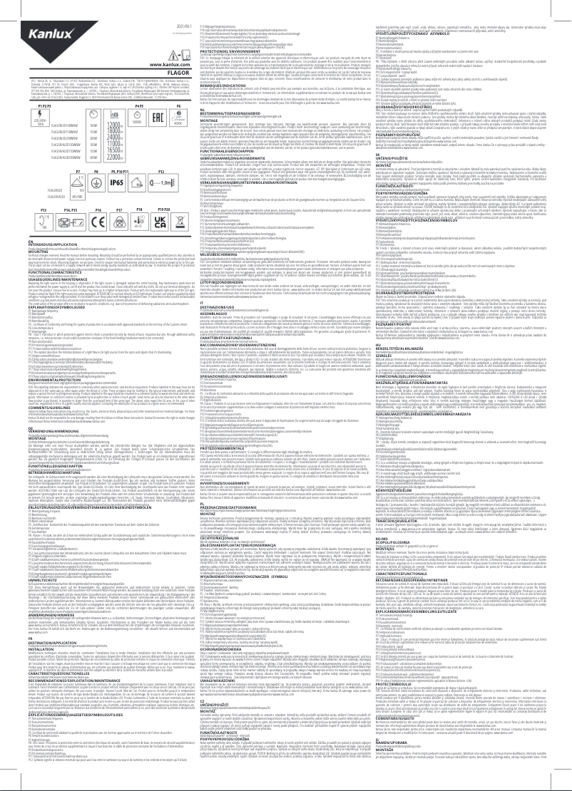 Page 1 of the manual User Manual Kanlux FL AGOR/A LED 200W NW