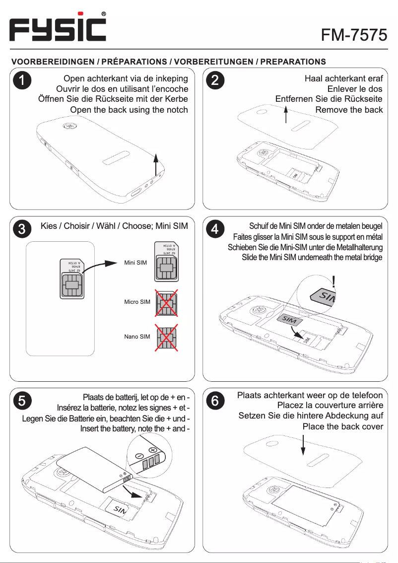 Page 1 of the manual User Manual Fysic FM-7575