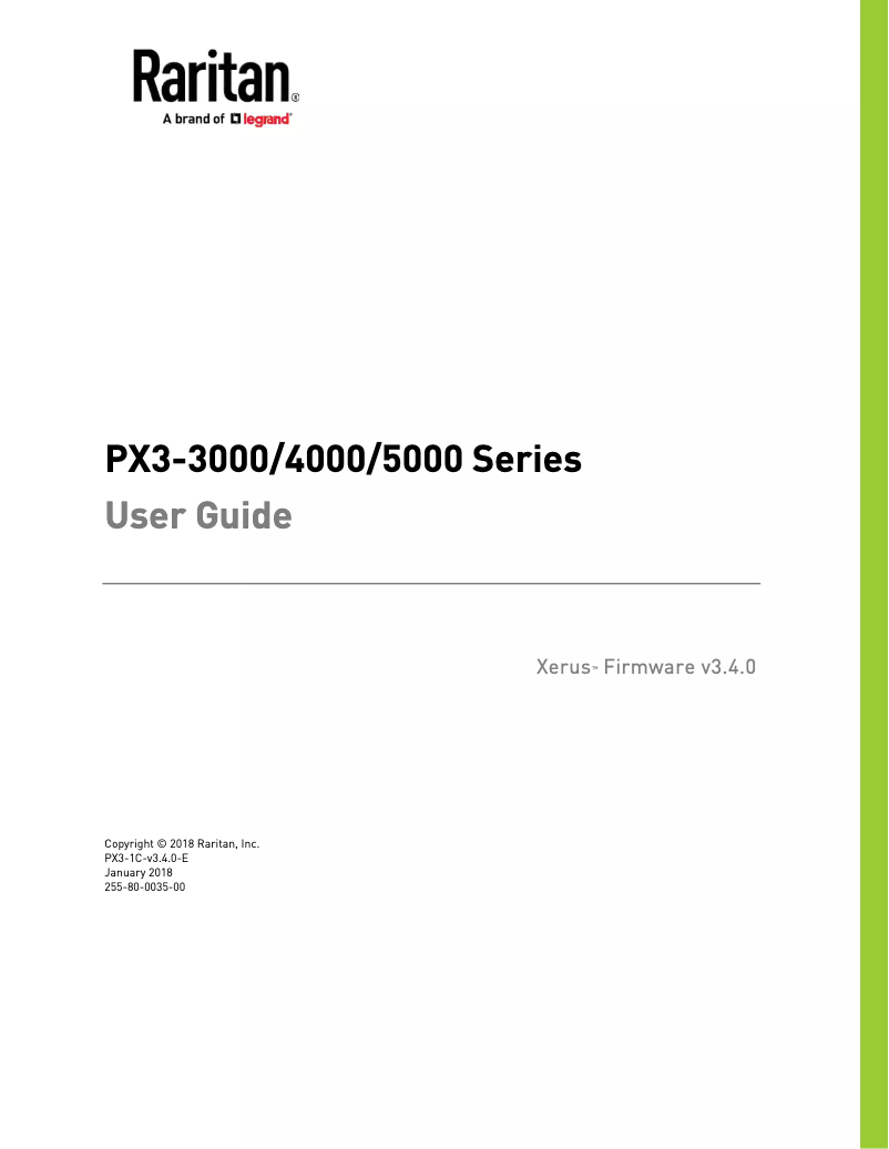 First page image of the manual for Dominion PX3-5529