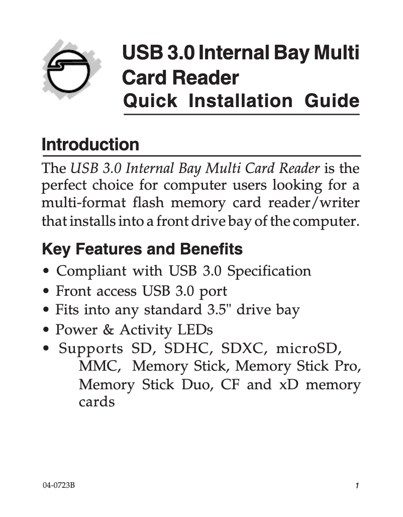 First page image of the manual for JUMR0A11S1