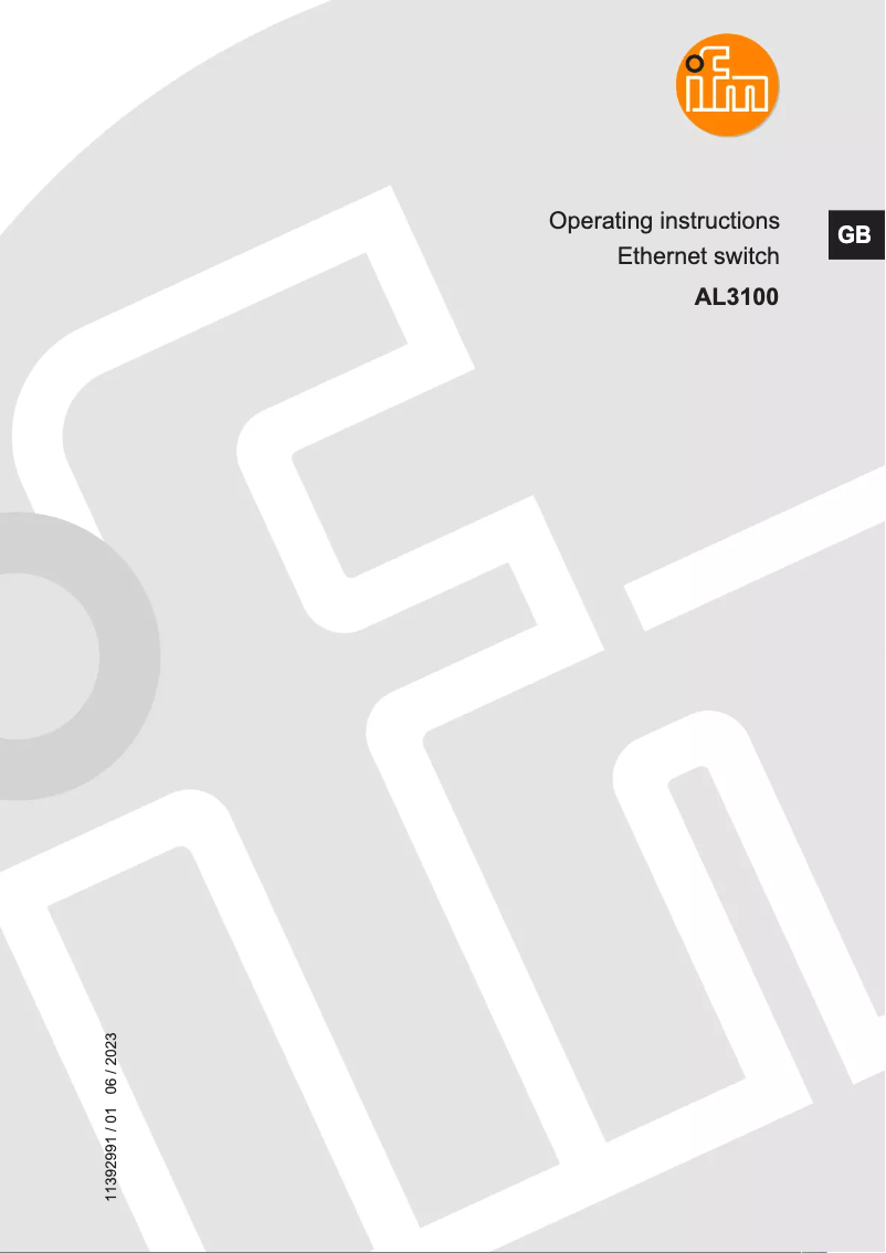 First page image of the manual for AL3100