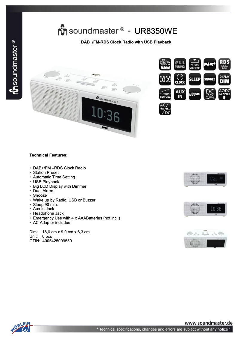 First page image of the manual for UR8350
