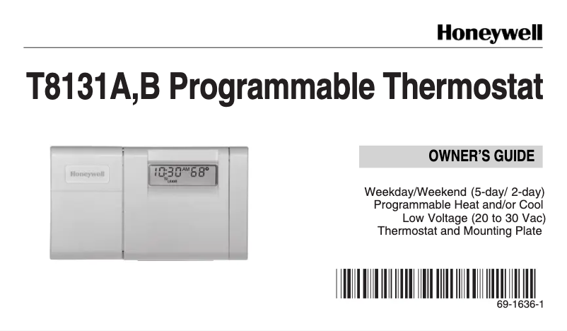 First page image of the manual for T8131A