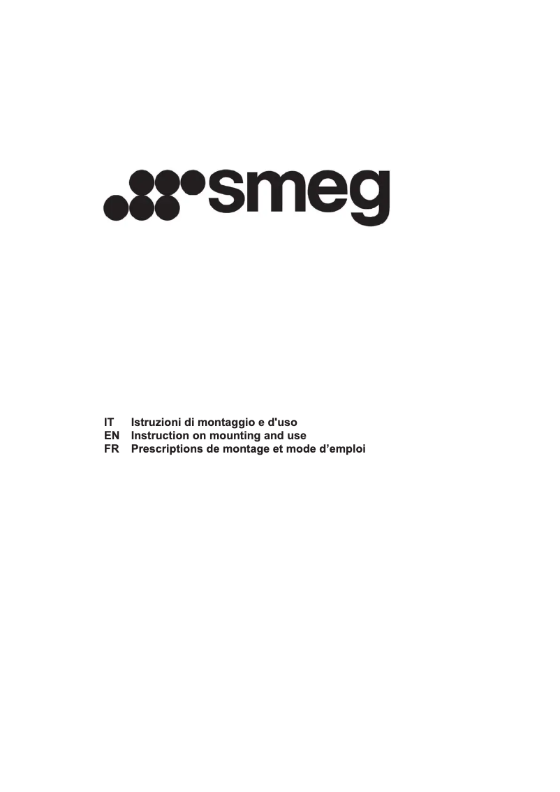Page 1 of the manual User Manual Smeg KET900CHX