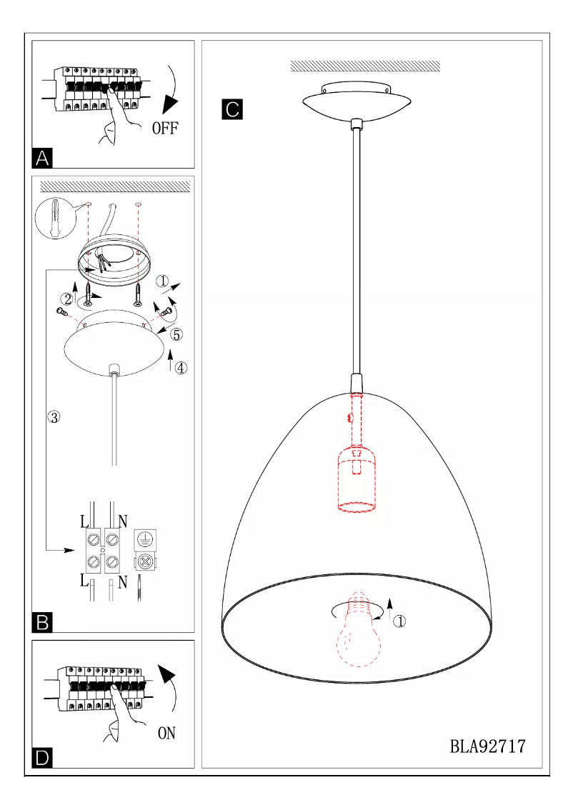 Page 1 of the manual User Manual Eglo Coretto