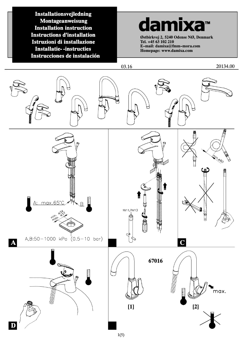 Page 1 of the manual User Manual Damixa 6712800