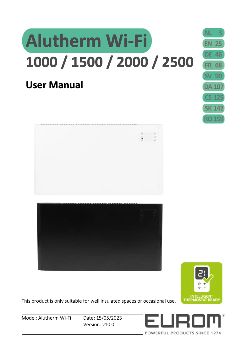 Image de la première page du manuel de l'appareil Alutherm 2500 Wi-Fi