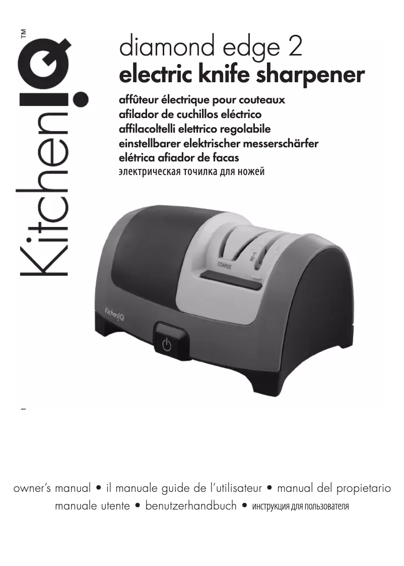 Page 1 of the manual User Manual KitchenIQ Diamond Edge 2