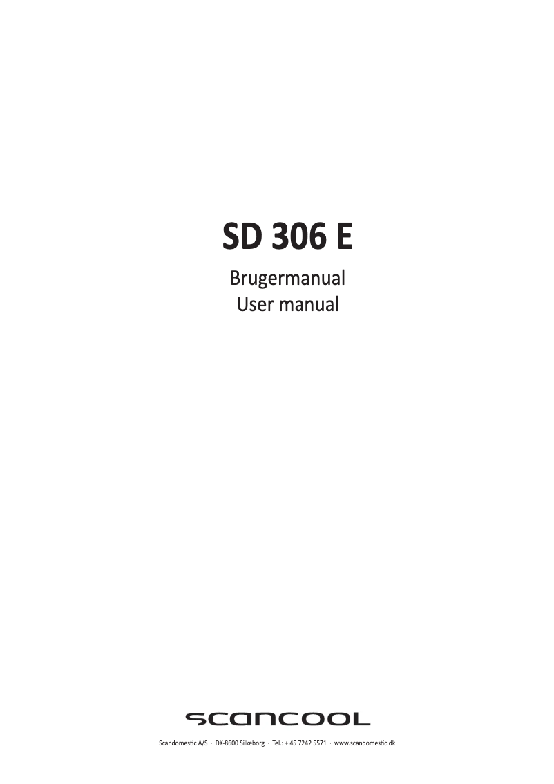 First page image of the manual for SD 306 E