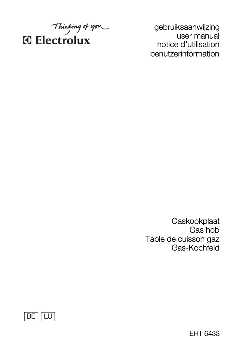 First page image of the manual for EHT6433K