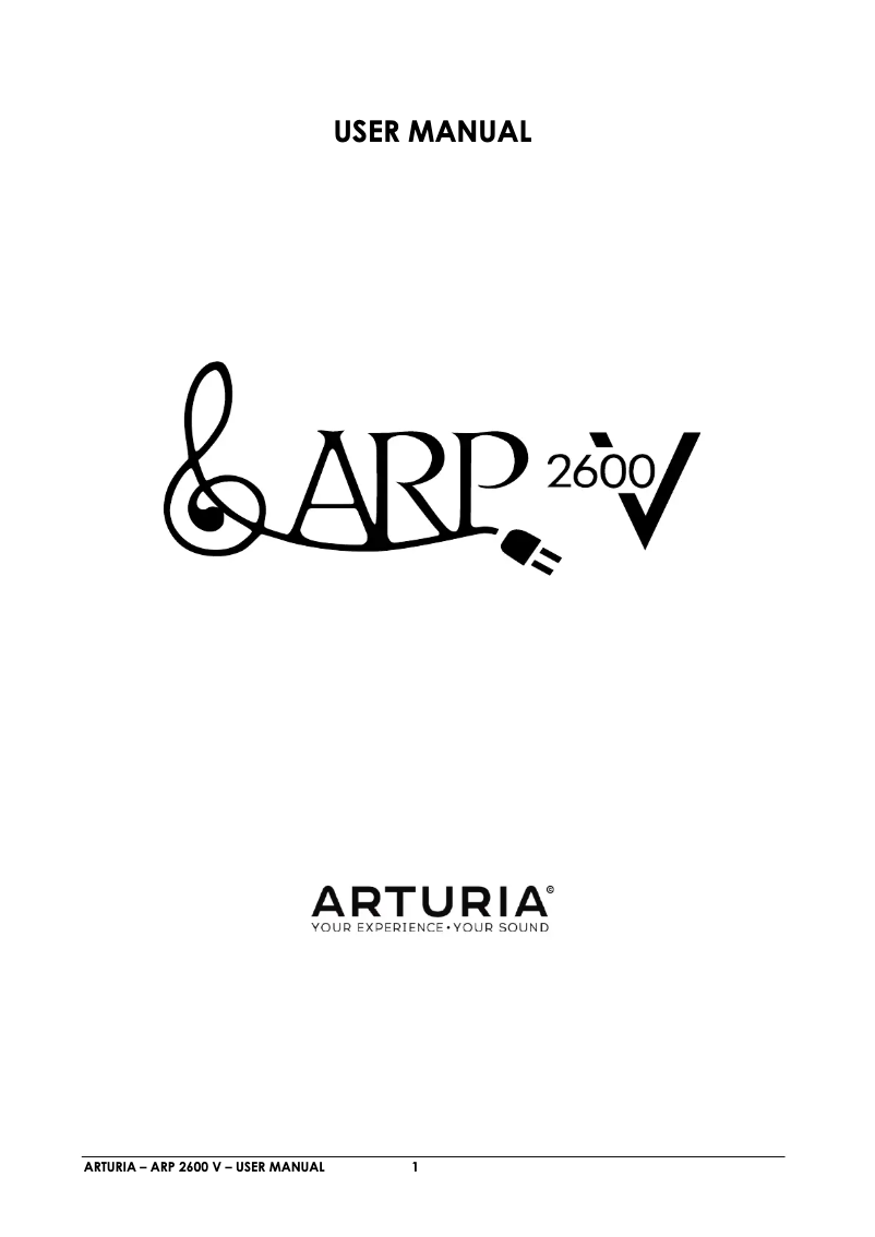First page image of the manual for ARP2600 V3