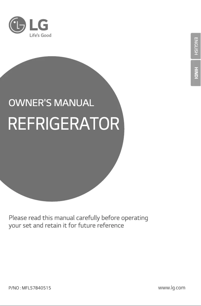 Page 1 of the manual User Manual LG GL-M292RPZL