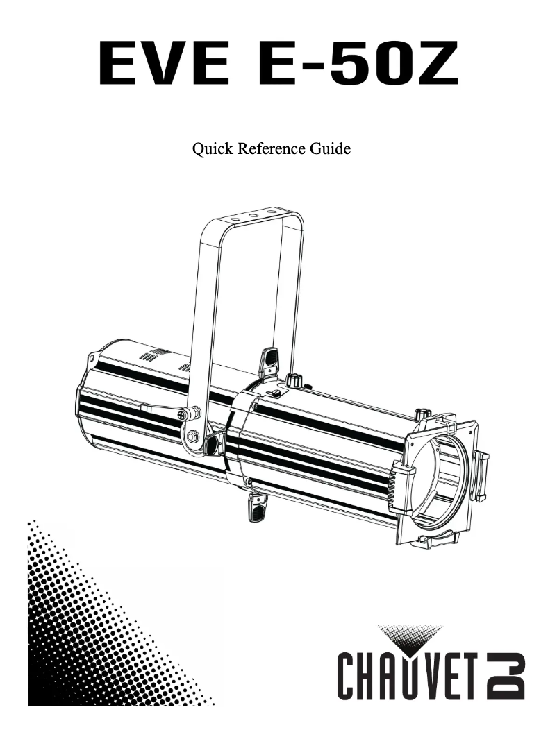 Page 1 of the manual User Manual Chauvet EVE E-50Z