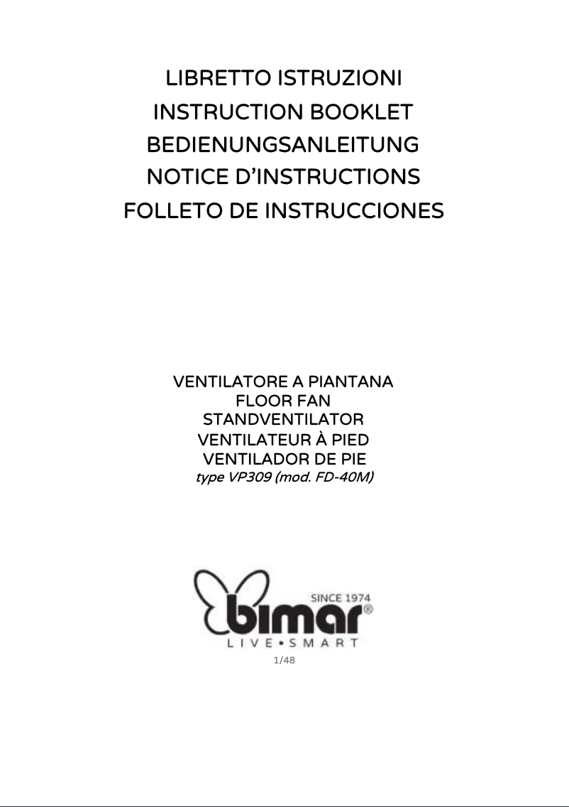 Page 1 of the manual User Manual Bimar VP310