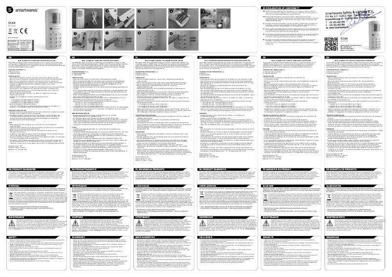 Page 1 of the manual User Manual Smartwares SC88