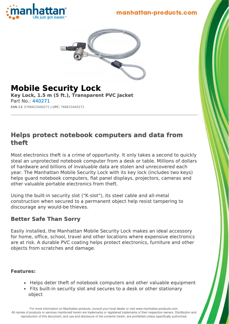 First page image of the manual for 440271