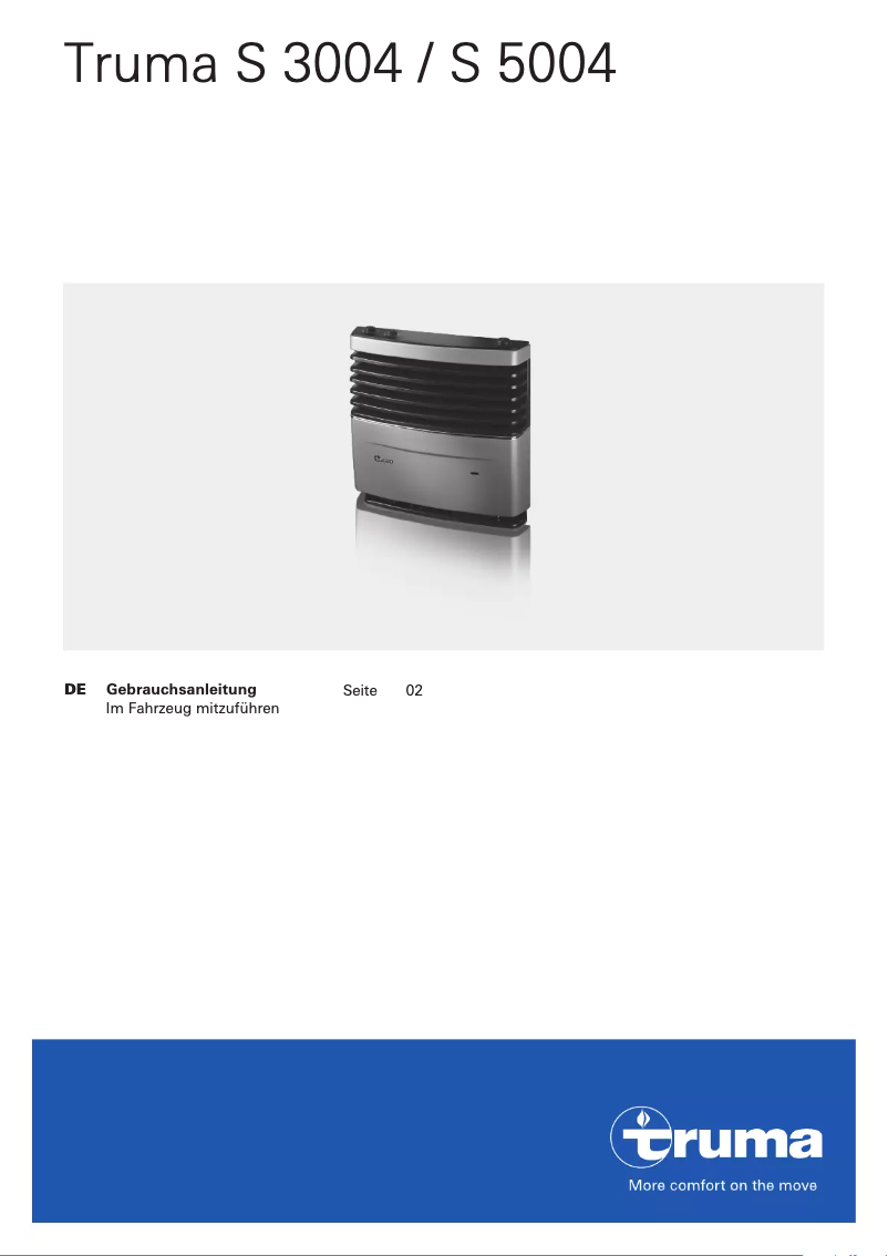 Page 1 of the manual User Manual Truma S 3004