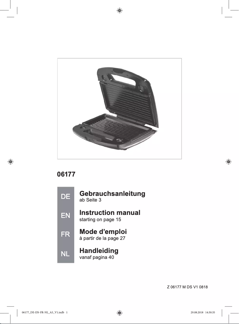 First page image of the manual for 06177