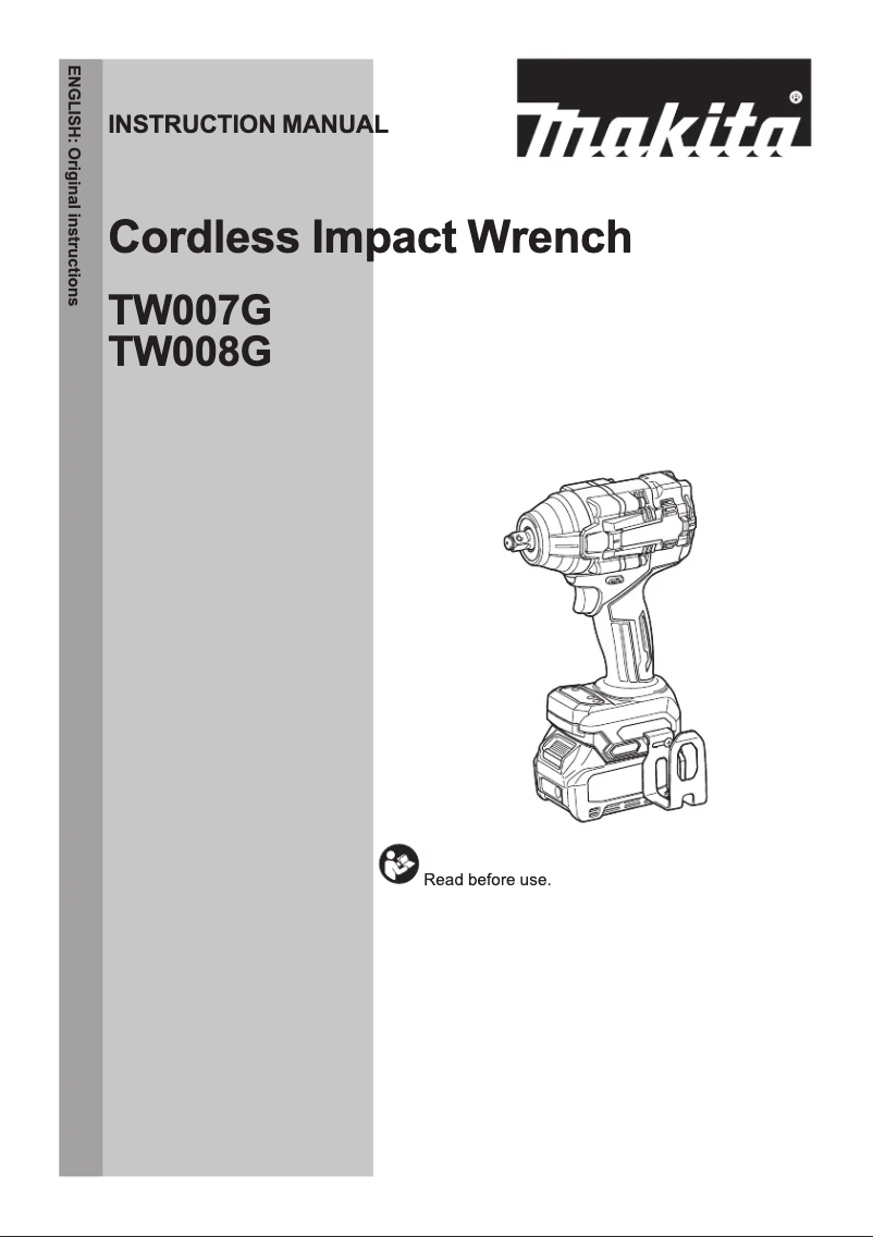 First page image of the manual for TW008GD202
