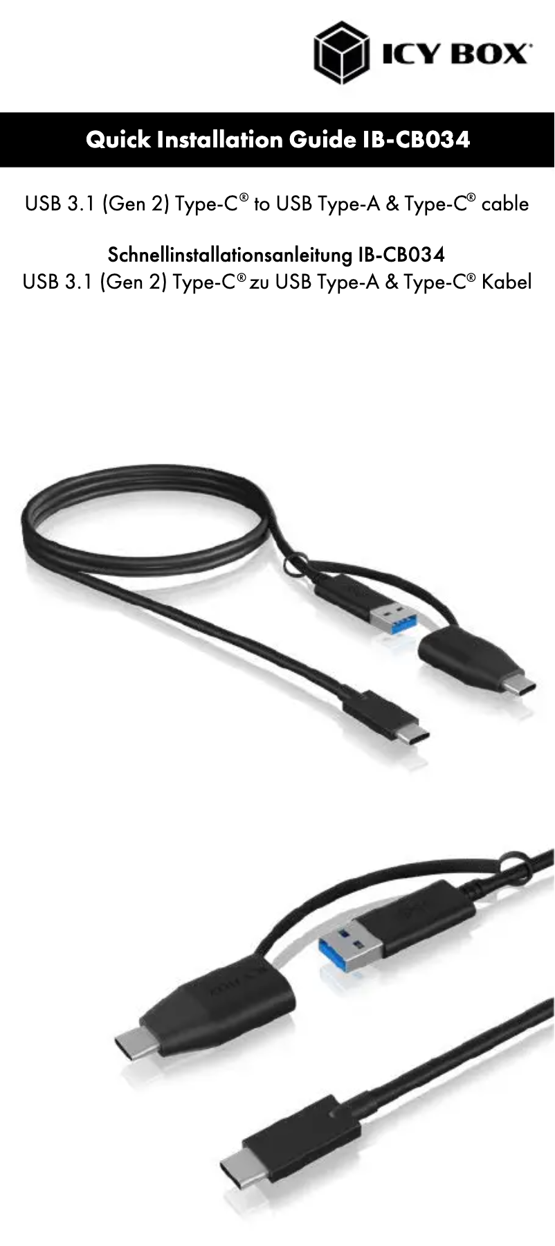 First page image of the manual for IB-CB034