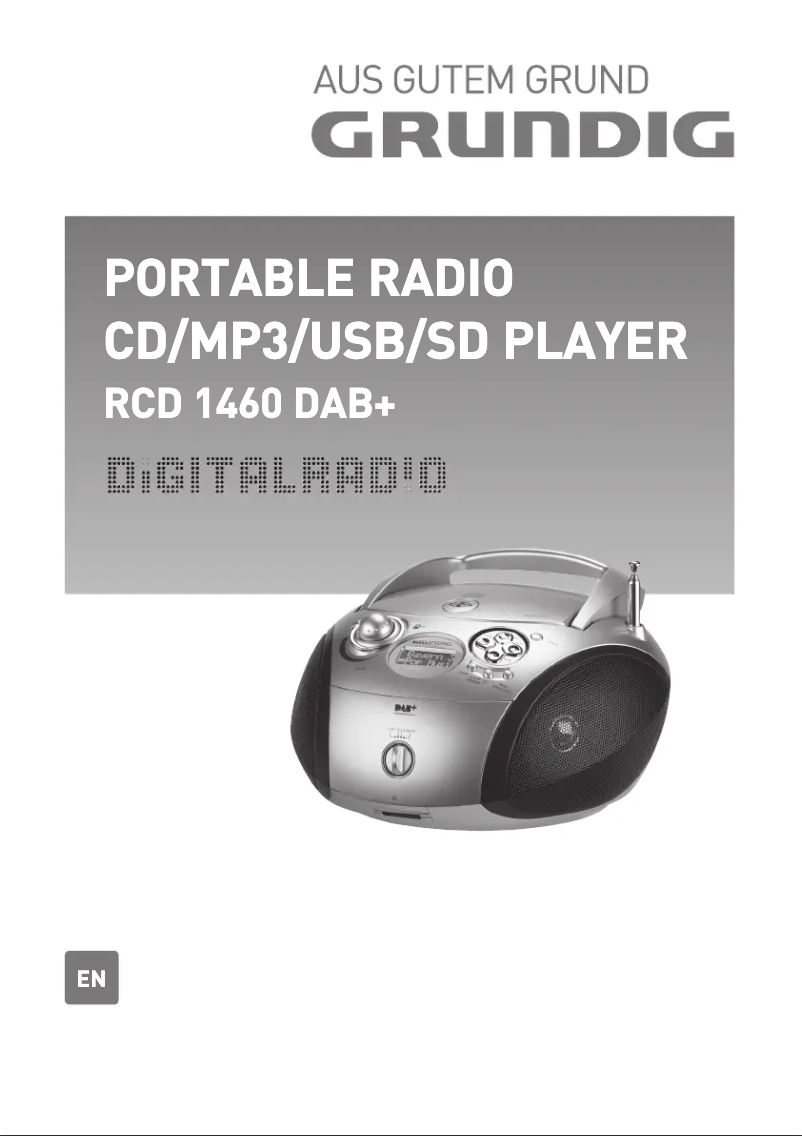 First page image of the manual for RCD 1460 DAB plus