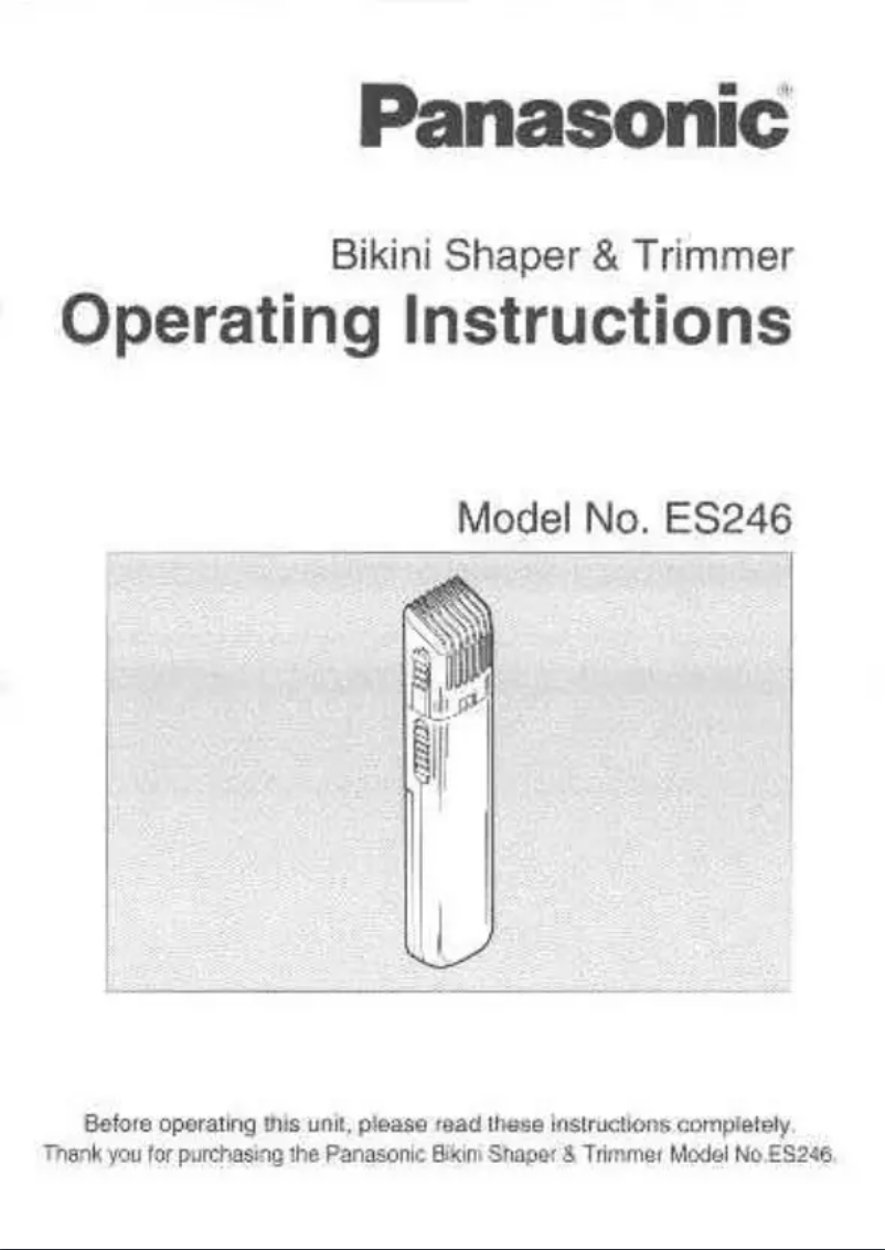 First page image of the manual for ES246AC