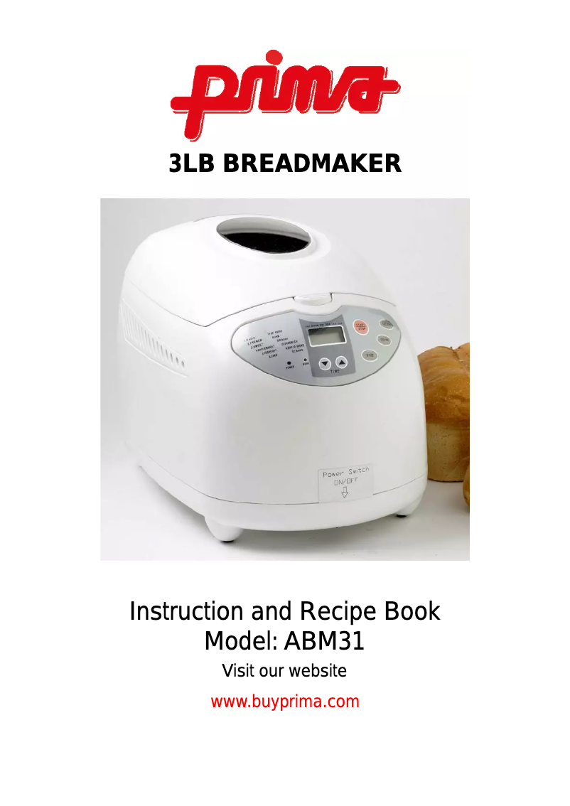 Page 1 of the manual User Manual Prima ABM31