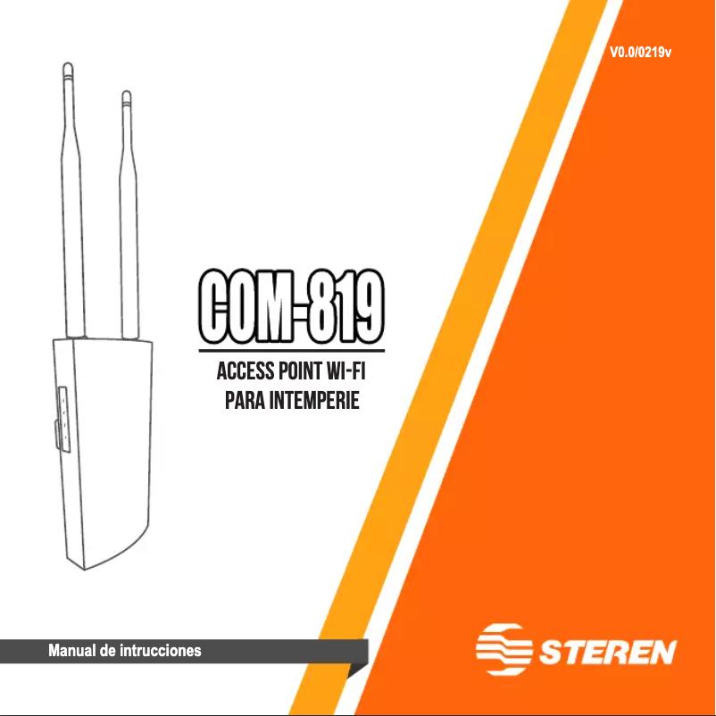 First page image of the manual for COM-819