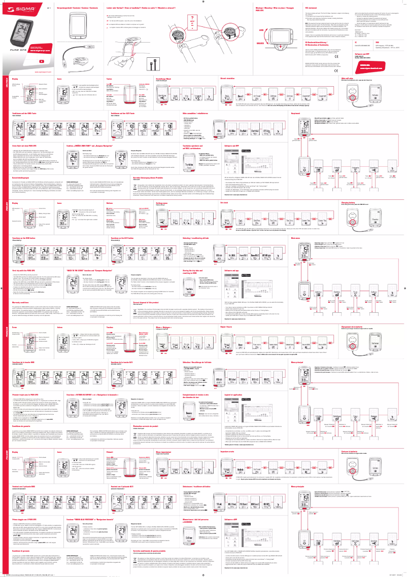 Page 1 of the manual User Manual Sigma Pure GPS