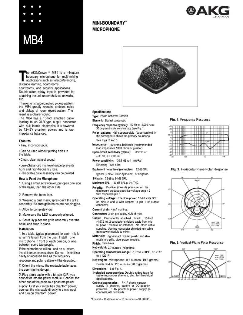 First page image of the manual for MB-4