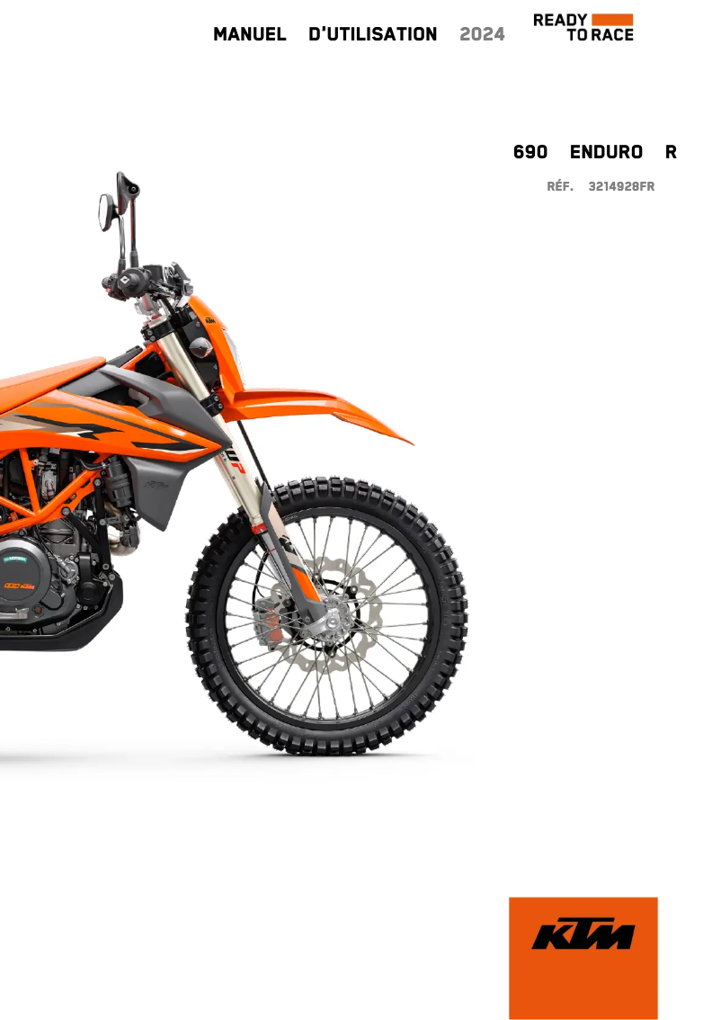 Page 1 of the manual User Manual KTM 690 Enduro R (2024)
