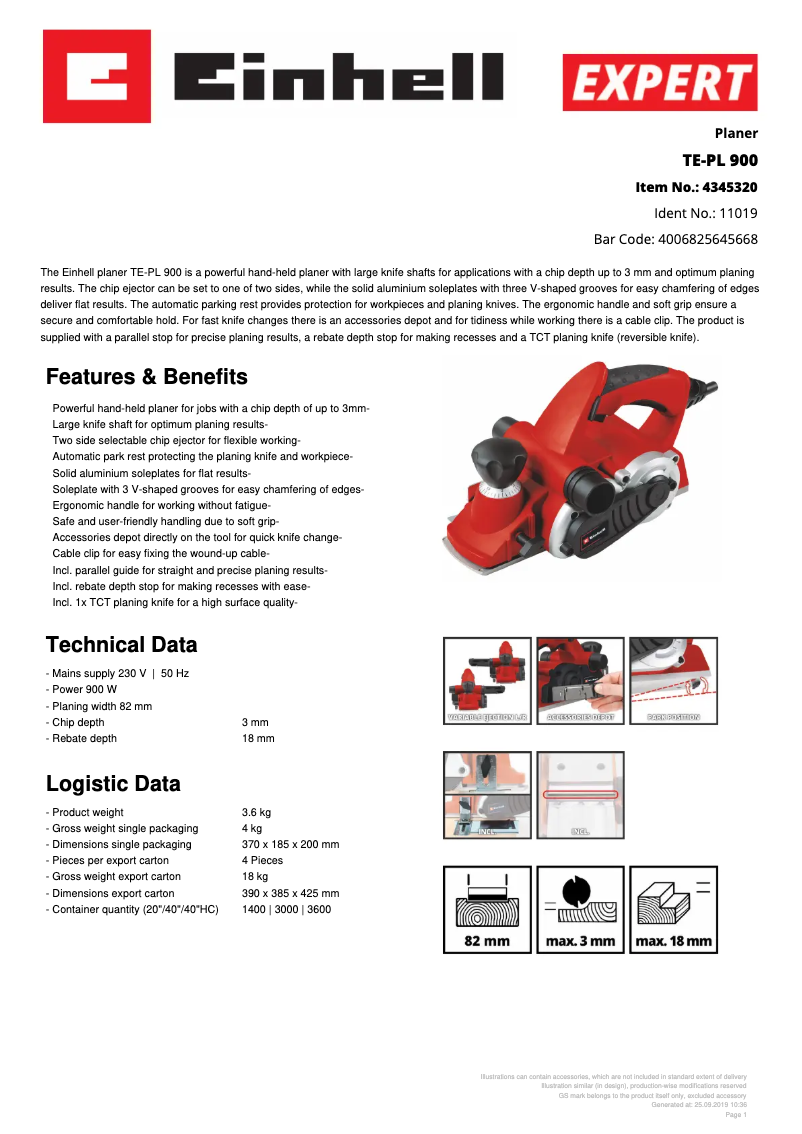 First page image of the manual for TE-PL 900