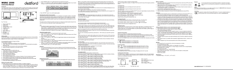 Page 1 of the manual User Manual Dexford WSRC 3500