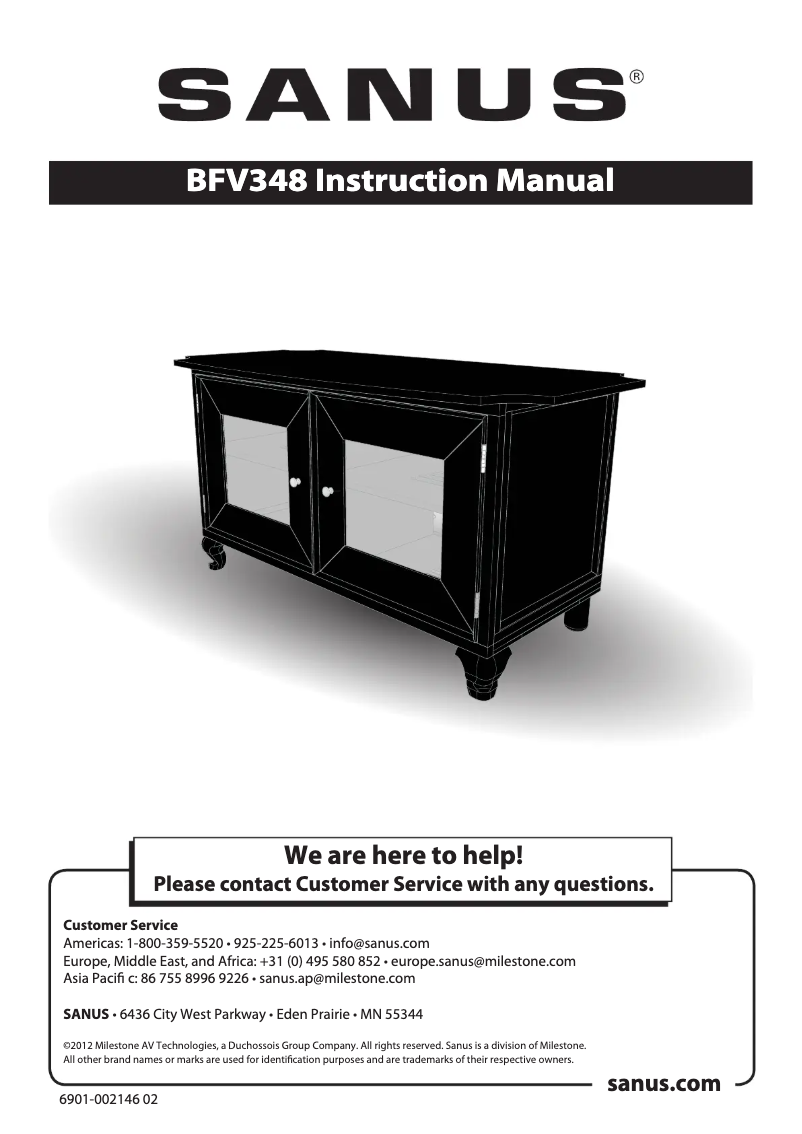 First page image of the manual for BFV348