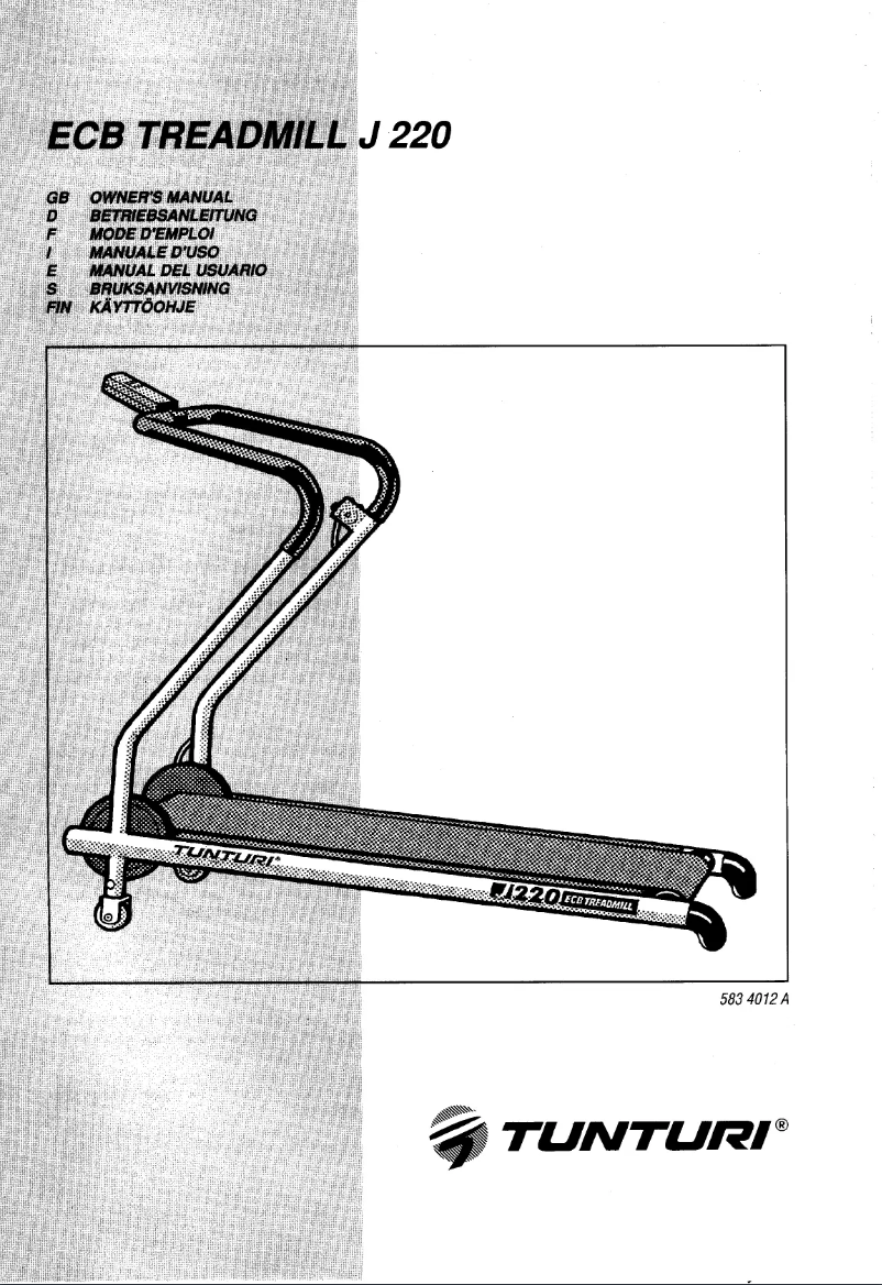 Page 1 of the manual User Manual Tunturi J220