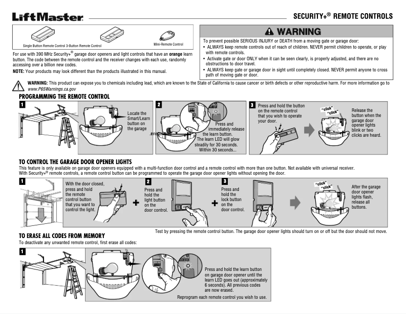 Page 1 of the manual User Manual LiftMaster 970LM